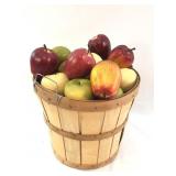 Bushel Basket of Faux Apples