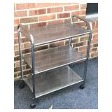 Rolling Metal Cart w/3 Shelves
