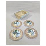 Wolf Coaster Set And Holder