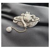 Jonette Jewelry Kitty Brooch