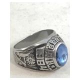 SILADIUM Class Ring w/Blue Sapphire NICE!