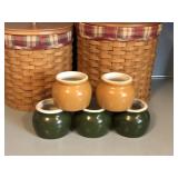 5 Hall Pottery Custard Cups
