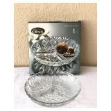 New! Gibson Everyday Jewel Light 3 Section Bowl