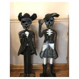 Pair Wood Skeleton Pirates - Holiday Decor