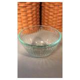 3 Cup Pyrex Bowl 7401-S Clear Ribbed
