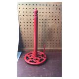 RED Metal Paper Towel Holder