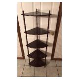 Corner What Not Shelf