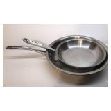(2) Stainless Steel Fry Pan Set