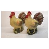 Vintage Large Rooster Salt & Pepper Shakers