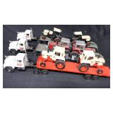 3 Semis with Tractors 1/64 Scale