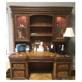 Large Designer Desk with Secretary / Bookcase