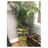 Decorative Planter on Pedestal w/ Plant Decorative Planter on Pedestal w/ Plant