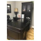 Dark Mahogany Style Desk and Secretary / Bookcase Dark Mahogany Style Desk and Secretary / Bookcase