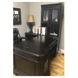 Dark Mahogany Style Desk and Secretary / Bookcase