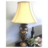 31" Ornate Lamp with Shade