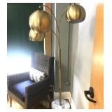 3-Way Brass Lamp with Marble Base