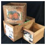 Wooden Apple Boxes (3) Wooden Apple Boxes (3)