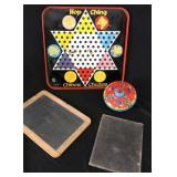 Chinese Checkers, Tin Top, Slate Boards Chinese Checkers, Tin Top, Slate Boards