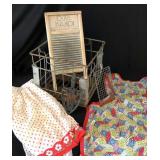 Dubl Handi Wash Board, Milk Crate, Aprons,