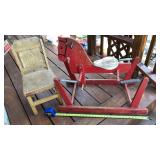 Wooden Bounce Horse and Chair Wooden Bounce Horse and Chair