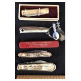 (5) Advertising Pocket Knives (5) Advertising Pocket Knives