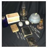 Small Oil Lamp, Marble Eggs, Music Box,