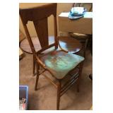 Oak Straight Back High Chair