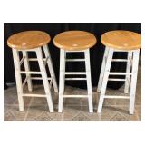 (3) 24 Inch Stools (3) 24 Inch Stools