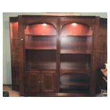 Lighted Cherry Bookshelf Unit Lighted Cherry Bookshelf Unit