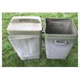 Ward Trash Cans, One without Lid Ward Trash Cans, One without Lid