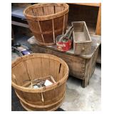 Washbench, Bushel Baskets, Drawer, Trap