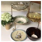 (4) Bowls, 1975 Hummel Plate, Stand