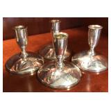 (4) Sterling Silver Candle Holders (Gorham)