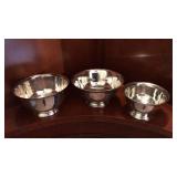 (3) Finger Bowls (Poole Silver Co) (3) Finger Bowls (Poole Silver Co)
