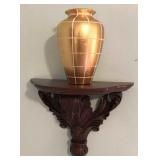 Wall Sconce, Gold Vase, Fall Nut Bowls Wall Sconce, Gold Vase, Fall Nut Bowls