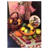 Apple Baskets, Table Lamp,  Decorative Plate