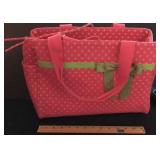 Hot Pink and Green Polka Dot Bag