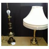 2 Brass Table Lamps (both need some work)