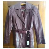 Ladies Leather Jacket, Maroon Color