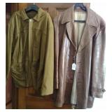 2 Men's Leather Jackets, Size 48 and Size 50 2 Men's Leather Jackets, Size 48 and Size 50