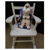 White Child's Rocking Chair & Olaf (New) White Child's Rocking Chair & Olaf (New)