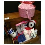 Snoopy, Pink Suitcase and Clothes