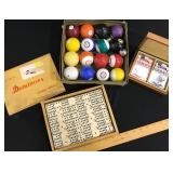 Pool Balls, Box of Playing Cards, Marlboro Texan N