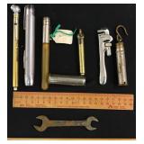 Ford Wrench, Schrader Unversal Tire Gauge, Brass