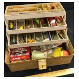 Plano 1830 Tackle Box with Bobbers, Lures