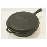 Cabelas 9 Qt Cast Iron Deep Skillet with Griddle S