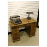 42 inch Desk, Desk Light and Smith Corona