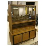 Mid Century Modern Glass Front Hutch
