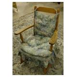 Padded Blonde Wooden Rocker