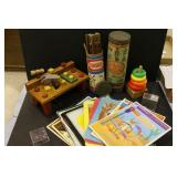 TinkerToys, Stacking Toy, GE Transistor Radio